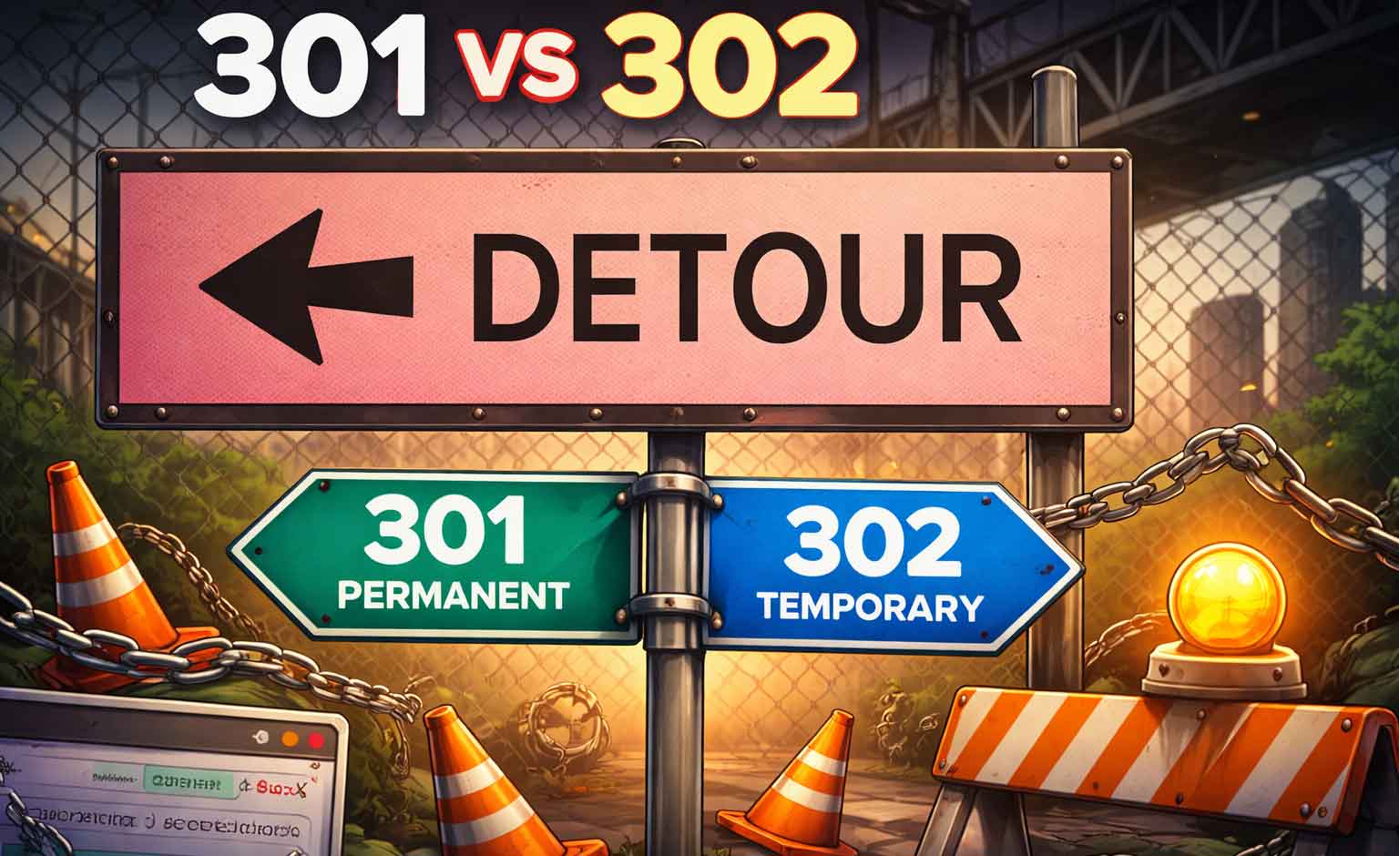 Hero-Bild für 301 und 302 Weiterleitungen