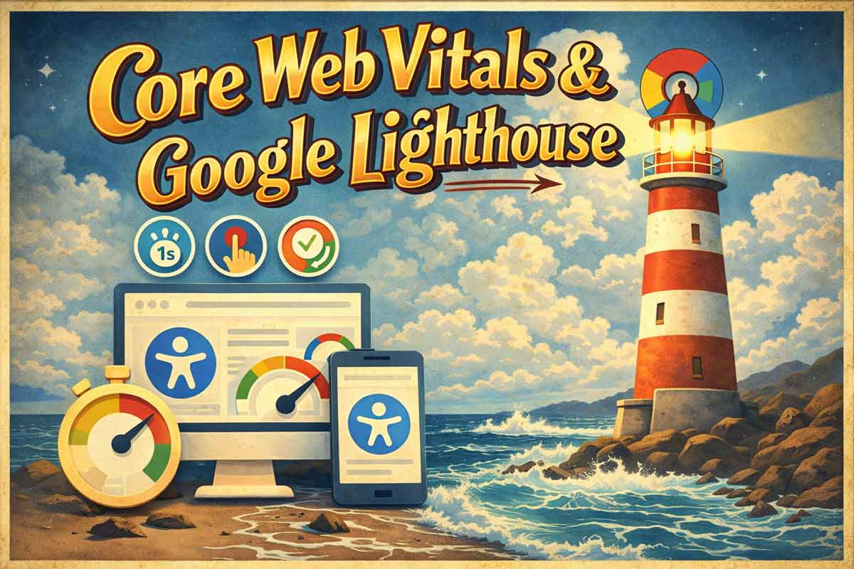 Hero bild im Header der Seite Core Web Vitals und Google Lighthouse