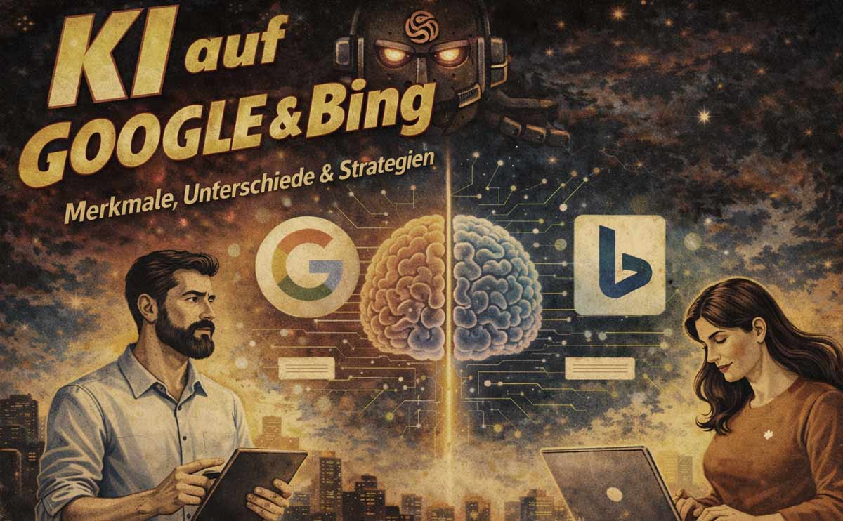 Header Bild für die Seite KI SEO bei Google und Bing