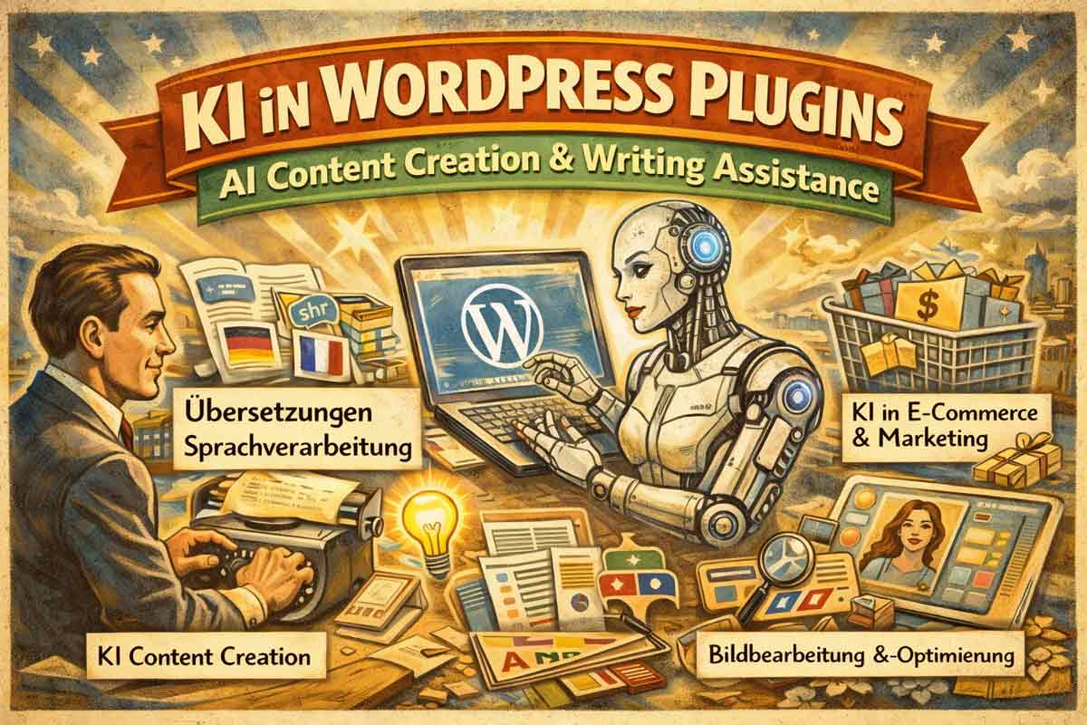 Header Bild zur Seite KI WordPress Plugins