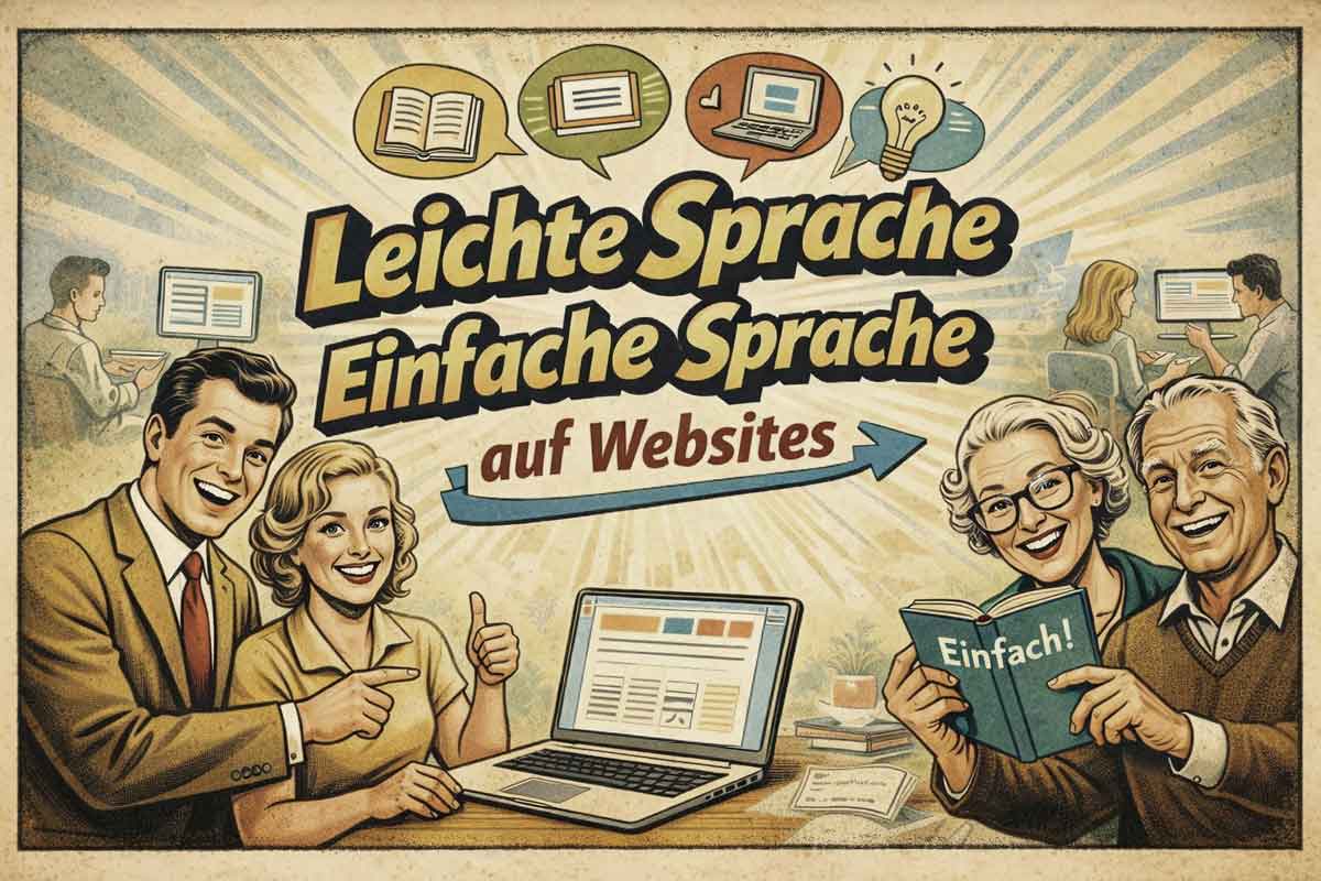 Header Bild, das Leichte und Einfache Sprache zeigt