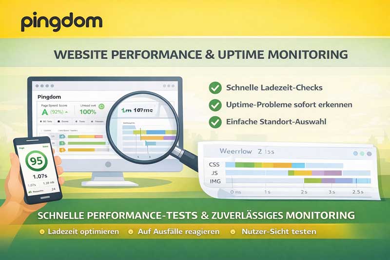 Infografik zu Pingdom Webanalyse