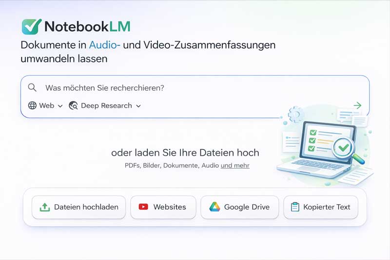 Grafik zu Quellen entdecken in NotebookLM