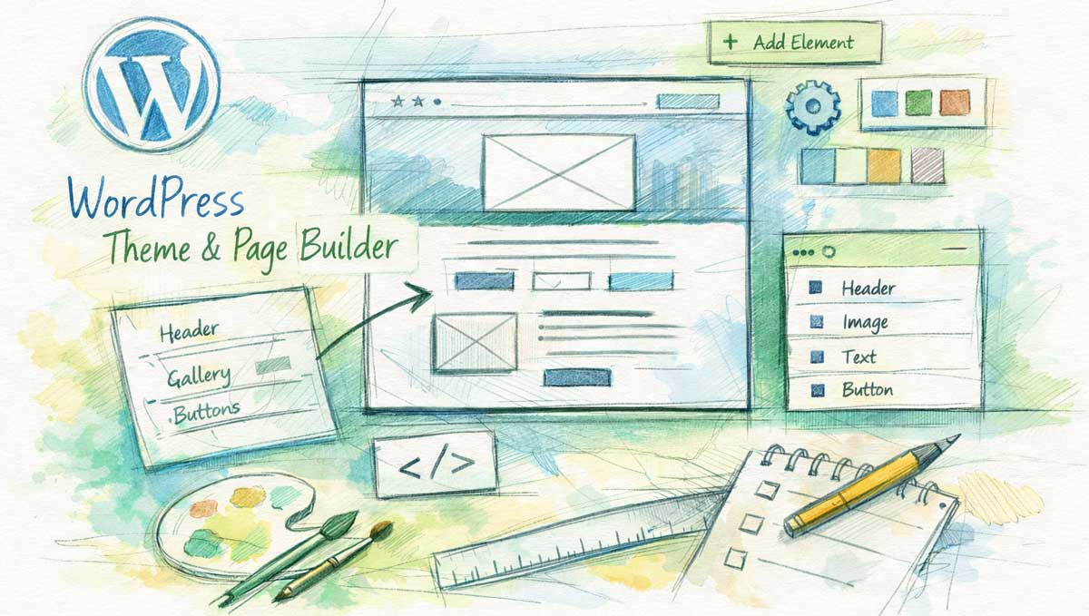 Header Bild der Seite WP Themes oder Page Builder