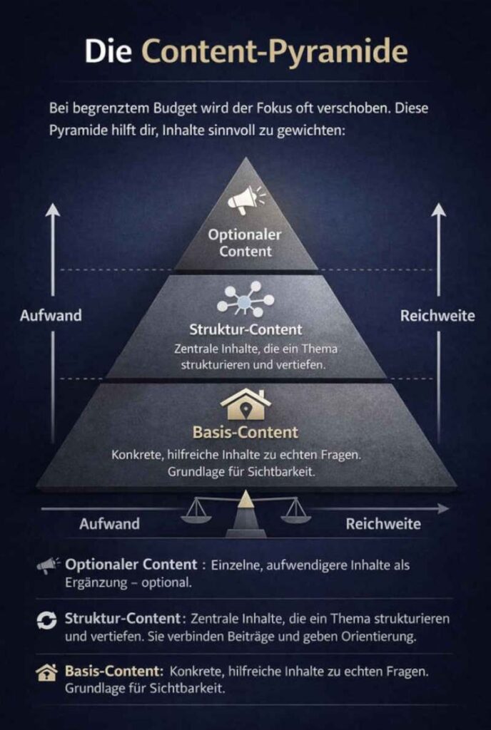 Darstellung einer Content-Pyramide