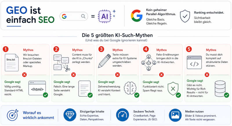 Infografik zu 5 Ai-Mythen, die laut Google ignoriert werden können Infografik zu 5 Ai-Mythen, die laut Google ignoriert werden können